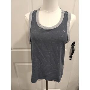 Chasor Charcoal Grey Acid Wash Tank Top Women's Size Small Racerback Sleeveless